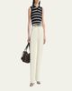Altuzarra Elmer Striped Knit Sleeveless Polo Top - 2