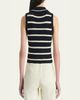 Altuzarra Elmer Striped Knit Sleeveless Polo Top - 3