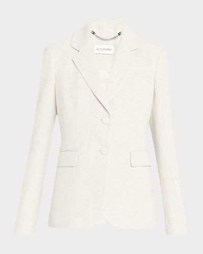 Altuzarra Fenice Slim Linen-Cotton Blazer