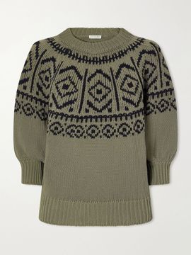 ALTUZARRA Howard intarsia-knit cotton-blend sweater