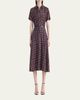 Altuzarra Kiera Diamond-Print Silk Short-Sleeve Midi Shirtdress - 2