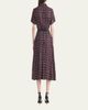 Altuzarra Kiera Diamond-Print Silk Short-Sleeve Midi Shirtdress - 3