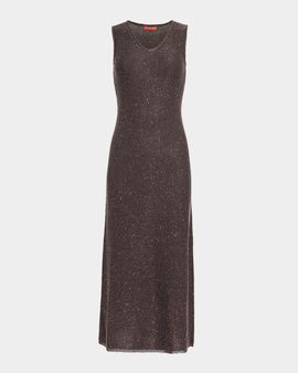 Altuzarra Marks V-Neck Shimmering Knit Sleeveless Midi Dress