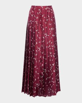 Altuzarra Monti Pleated A-Line Maxi Skirt