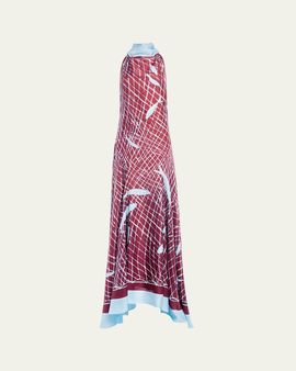 altuzarra lafont ruffled silk maxi dress The Lafont dress is crafted in Italy from silk satin into a maxi  silhouette, featuring a ruffled trim and short puffed sleeves. www.altuzarra.com  #AltuzarraFW24