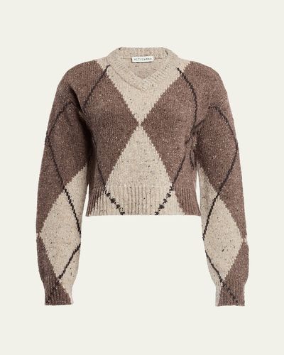 Altuzarra Parish Argyle V-Neck Sweater