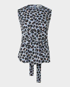 Altuzarra Tizzy Sleeveless Gathered Top