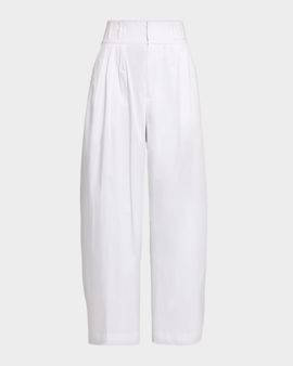 Altuzarra Wilson Double-Pleated Wide-Leg Ankle Pants
