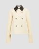 Altuzarra Women's Harburg Faux-Leather-Trimmed Cotton Double-Breasted Jacket - 6