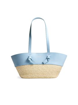 Altuzarra Women's Knot Basket Palm & Leather Small Tote Bag