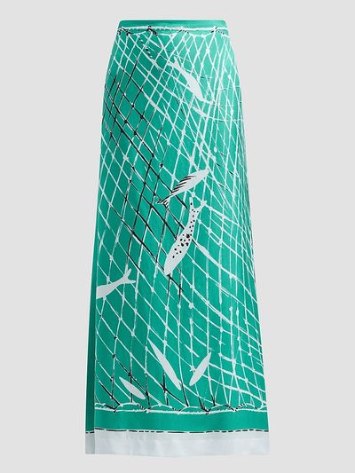 Altuzarra Women's Linnie Silk A-Line Midi Skirt