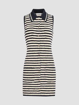 Altuzarra Women's Mamie Striped Cotton-Blend A-Line Mini Shirtdress