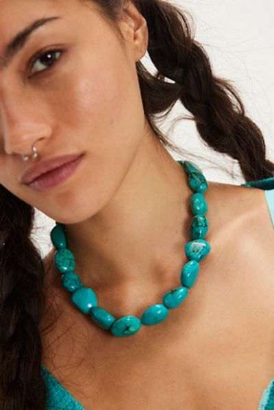 ALV ALV Chunky Beaded Semiprecious Stone Necklace