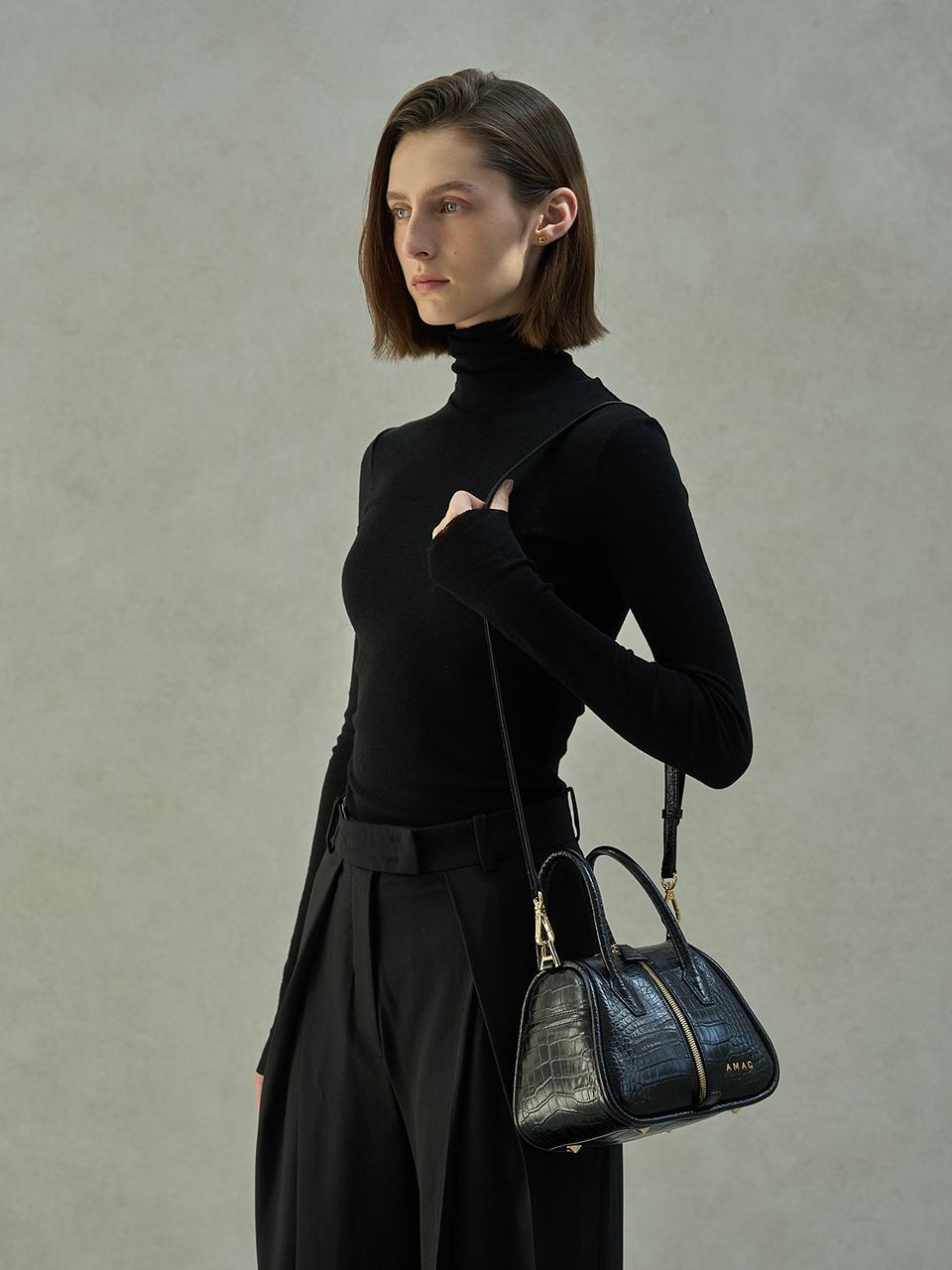 AMAG STUDIO Bio Leather Mini Bag [Black]