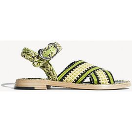 Amambaih Amambaih Aurora Braided Flat Sandal with Ankle Strap