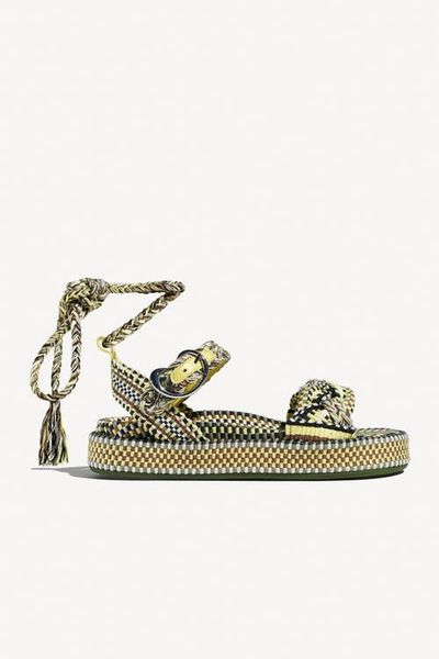 Amambaih Amambaih Carolina Braided Lace Up Platform Sandal