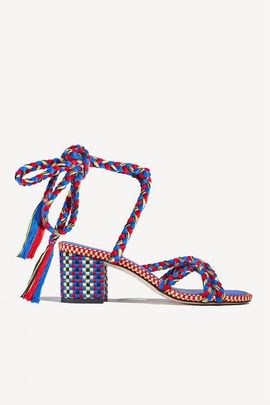 Amambaih Amambaih Isabela Strappy Cotton Sandals