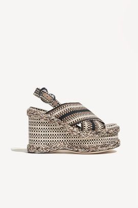 Amambaih Amambaih Pia Handwoven Platform Sandal with Adjustable Ankle Strap 