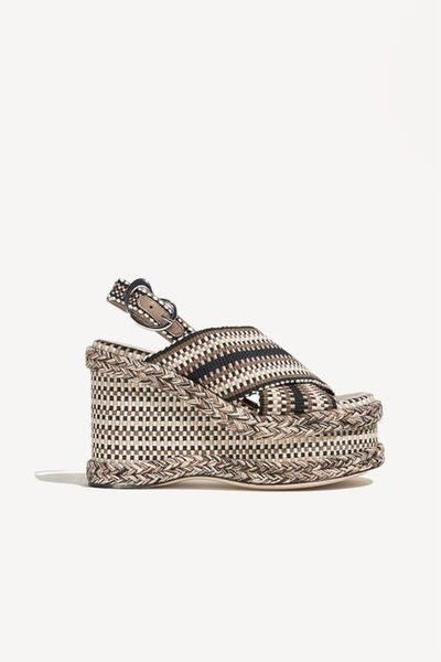 Amambaih Amambaih Pia Handwoven Platform Sandal with Adjustable Ankle Strap 