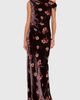 Amanda Uprichard Amanda Uprichard Anitta Floral Velvet Burnout One-Shoulder Gown - 1