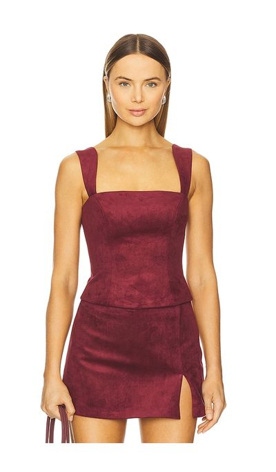 Amanda Uprichard Amanda Uprichard Ceronne Suede Top