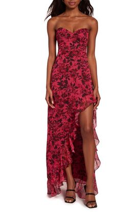 Amanda Uprichard Amanda Uprichard Eden Floral Strapless Gown