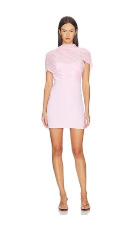 open lace back dress Amanda Uprichard Grady Dress in Cherry Blossom main image 1