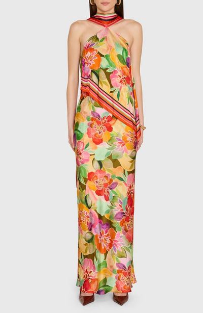 Amanda Uprichard Amanda Uprichard Irena Floral Print Scarf Gown