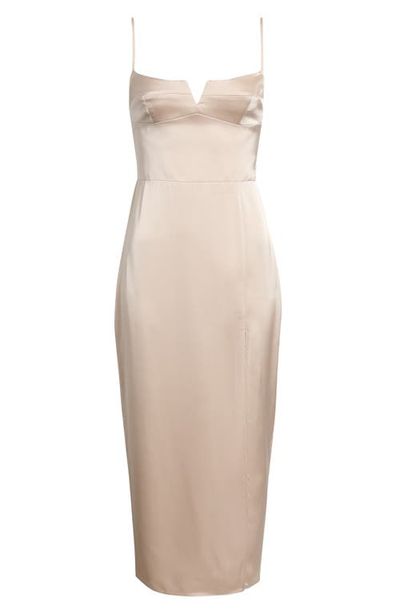 Amanda Uprichard Amanda Uprichard Lyra Bustier Bodice Satin Pencil Dress