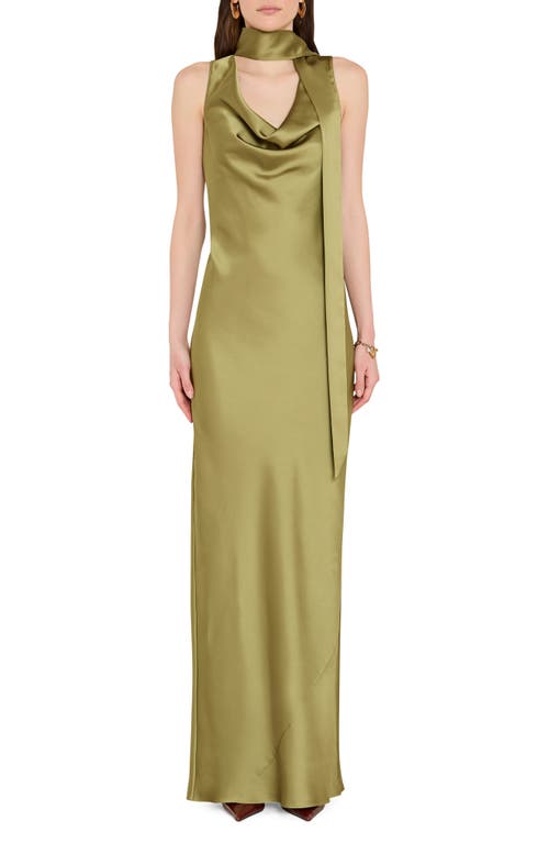 Amanda Uprichard Amanda Uprichard Paula Scarf Detail Maxi Dress