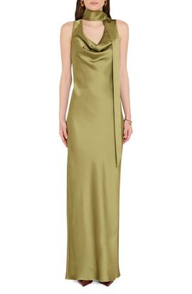 Amanda Uprichard Amanda Uprichard Paula Scarf Detail Maxi Dress