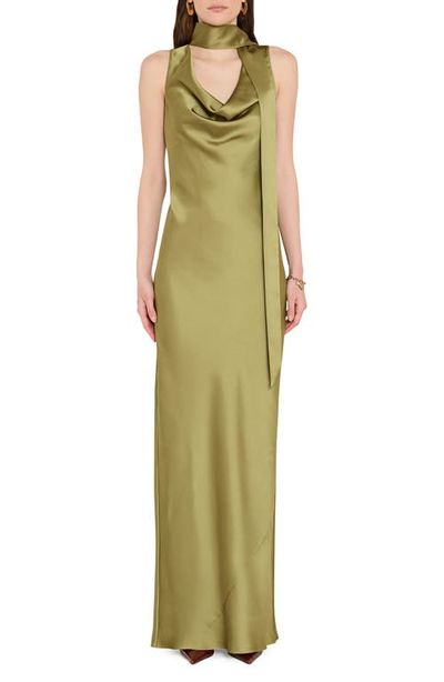 Amanda Uprichard Amanda Uprichard Paula Scarf Detail Maxi Dress
