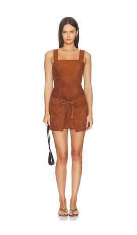 Amanda Uprichard Amanda Uprichard Robin Suede Romper