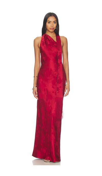 Amanda Uprichard Amanda Uprichard Sonya Maxi Dress With Fringe