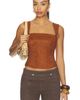 Amanda Uprichard Amanda Uprichard x REVOLVE Ceronne Suede Top - 1