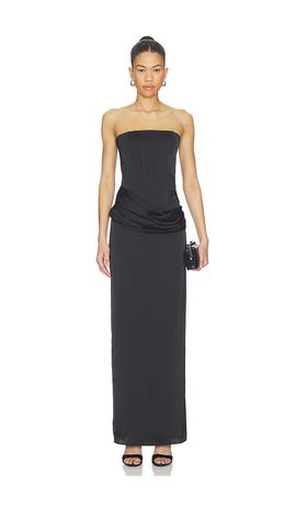 chinese dress ladies AMANDA UPRICHARD JADE SILK MAXI DRESS – SHOP DDMINE main image 1