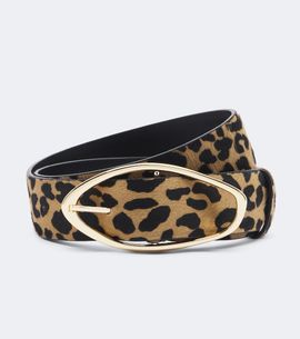 Amanu Amanu Grumeti leopard-print calf hair belt