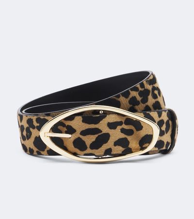 Amanu Amanu Grumeti leopard-print calf hair belt