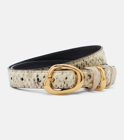 Amanu Amanu Tugela snake-effect leather belt