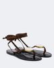 Amanu Amanu Vamizi embellished suede thong sandals - 1