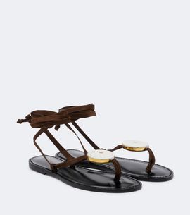 Amanu Amanu Vamizi embellished suede thong sandals