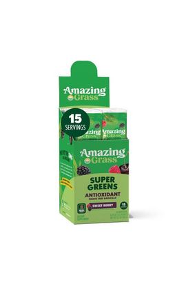 Amazing Grass Amazing Grass Greens Blend Antioxidant Super Greens Powder with Spirulina Beet Root Elderberry Prebiotics Probiotics Sweet Berry