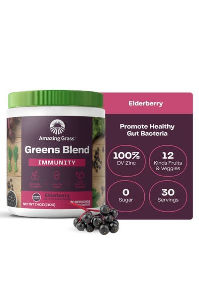 Amazing Grass Amazing Grass Greens Blend Immunity Powder Elderberry Superfood Supplement 7.4 oz