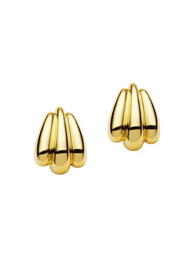 Amber Sceats Women's Zagora Quinnie Fluted 24K-Gold-Plated Drop Earrings