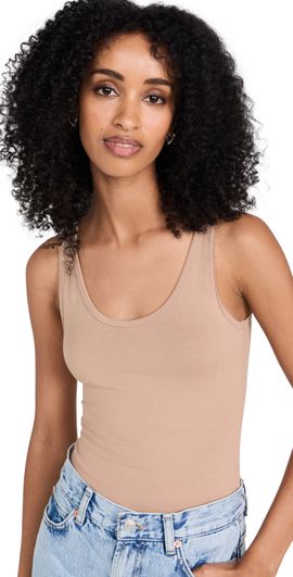 Ambitionist Ambitionist Everyday Classic Tank Thong Bodysuit Mocha
