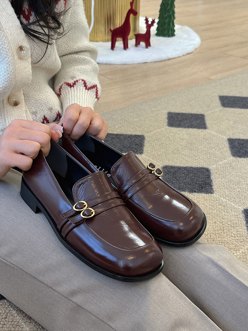 amellie Bianca Twin Strap Loafers - 2Colors