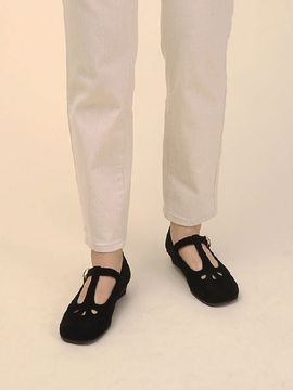 amellie Houda T-strap Loafers - Black (AM221522)