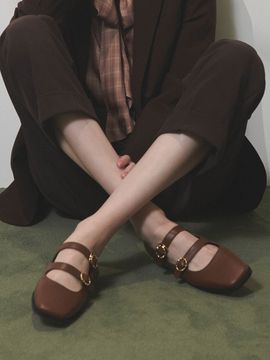 amellie Yanira 2 Strap Loafers - Brown (AM221505)