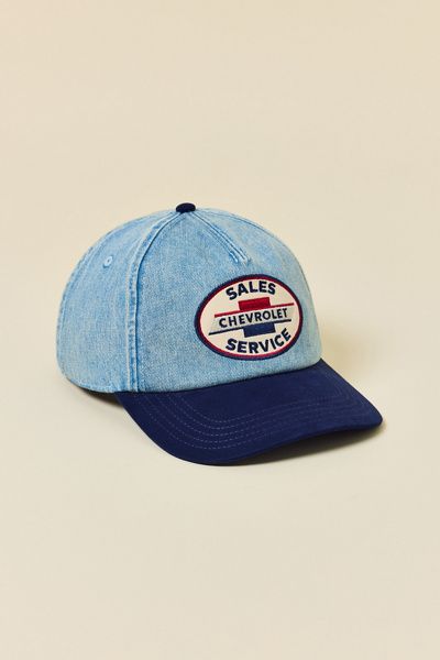 American Needle American Needle Chevy Logo Patch Denim Snapback Hat in Light Blue, Men's at Urban Outfitters