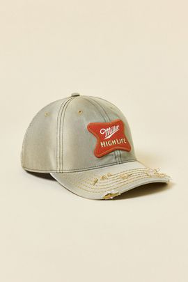 American Needle American Needle Distressed Miller High Life Dad Hat in Olive, Men's at Urban Outfitters